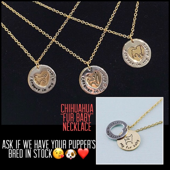 “Fur Ever in My Heart”Fur Baby Necklace-Chihuahua - Picture 2 of 11